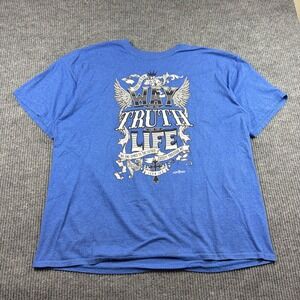 Light Source Shirt Mens XL Blue John 14:6 Way Truth Life Christian Graphic